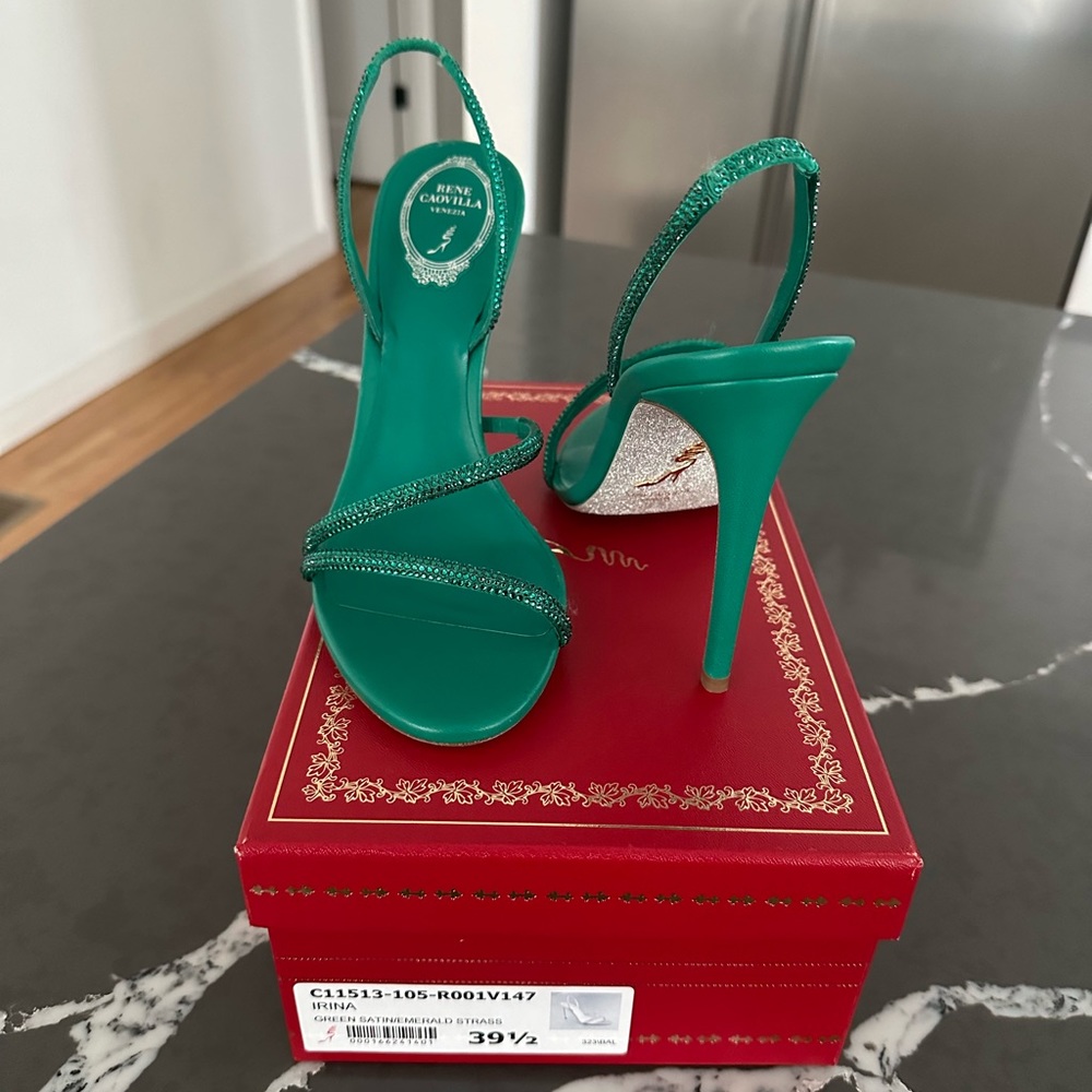 Rene Caovilla Embellished Slingback Heels